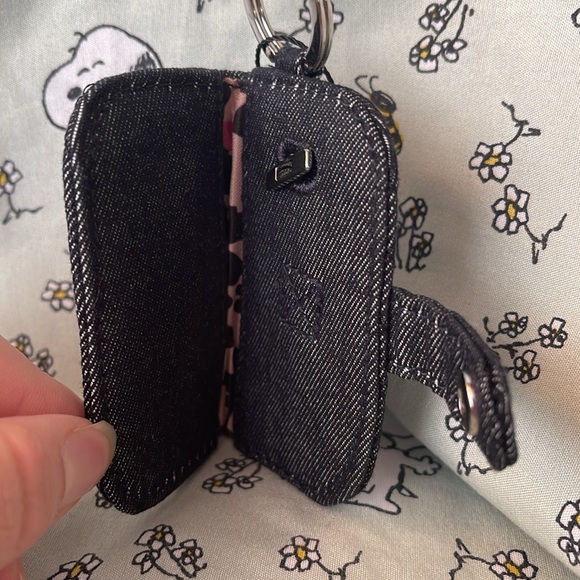 Vera Bradley Zip ID Pouch and Loyalty Tag Bag Charm Set - Denim Navy - Picture 5 of 5